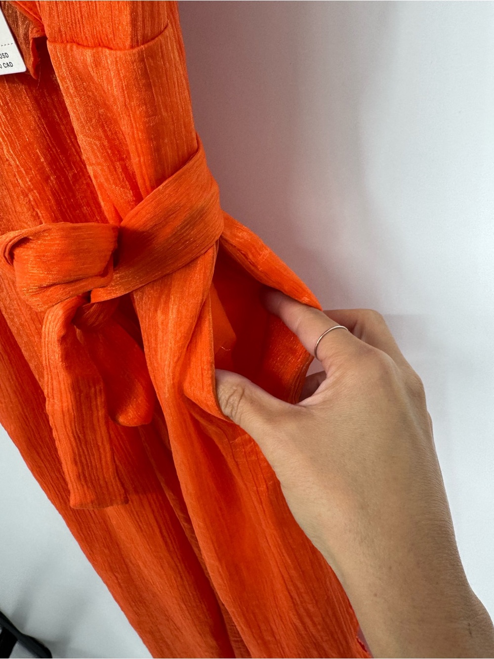 Anthropologie Hutch Tangerine Orange Sleeveless Ruffle Jumpsuit Size 6P NWT - Picture 9 of 16